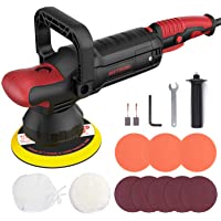 Meterk Pulidora Coche- Pulidora Excéntrica 6 Velocidades 4000RPM 150mm- Interruptor de Bloqueo y Mango Desmontable en…